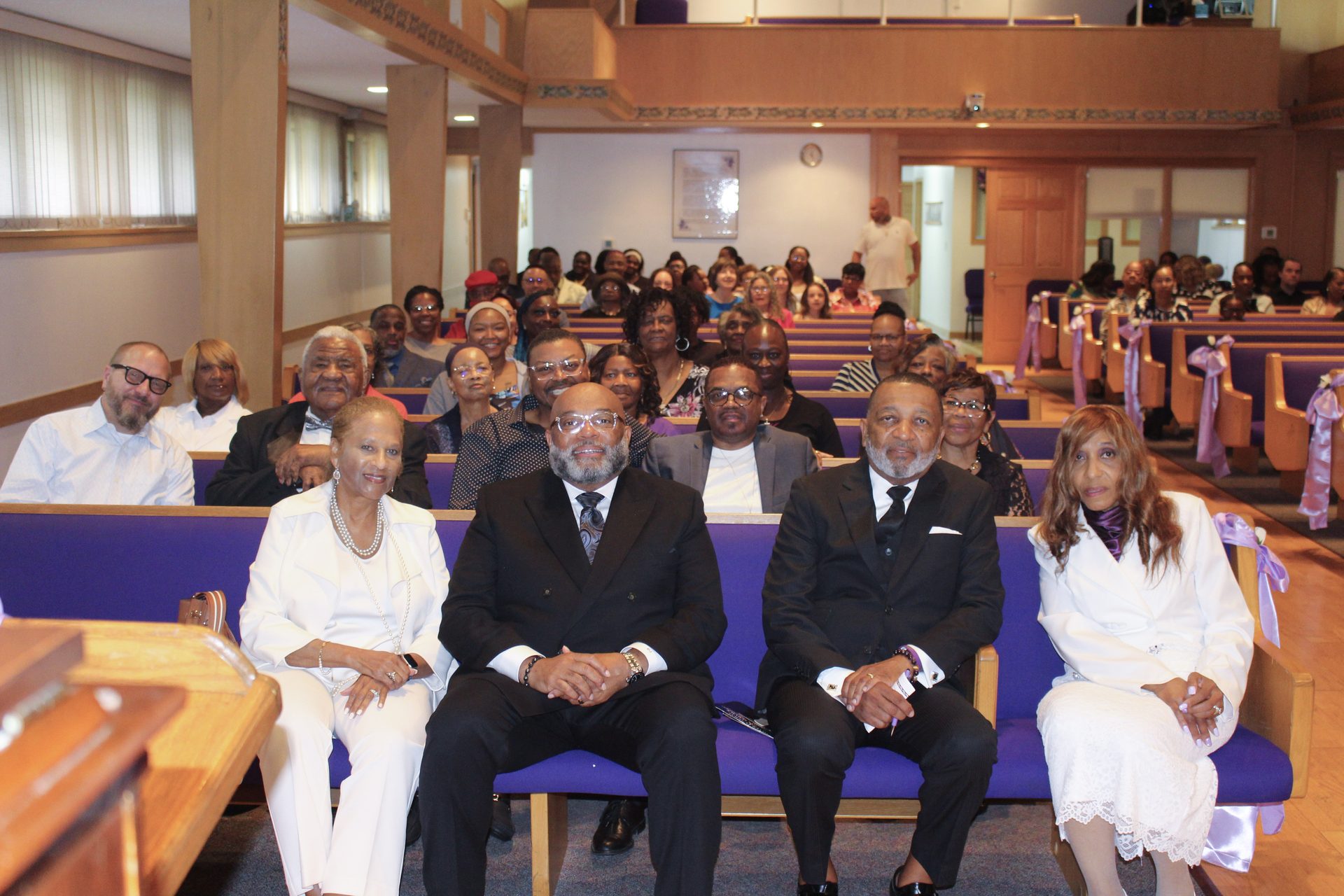 The Second Baptist congregation gathered for worship
