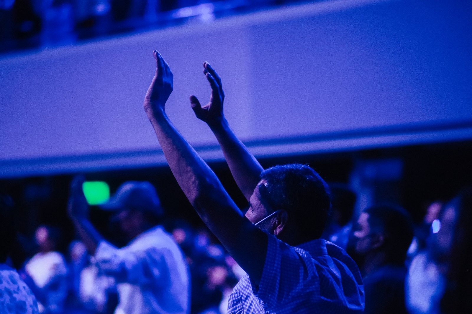 The congregation in worship